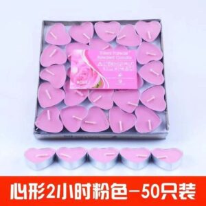 Heart shaped candel set